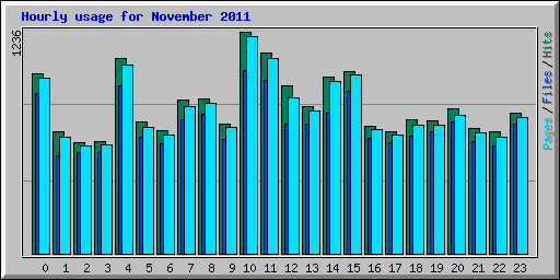 Hourly usage for November 2011