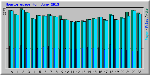 Hourly usage for June 2013