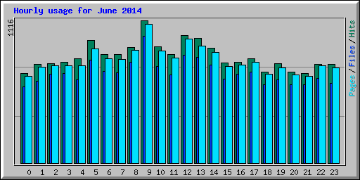 Hourly usage for June 2014