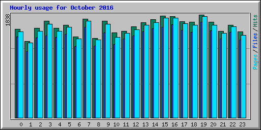 Hourly usage for October 2016