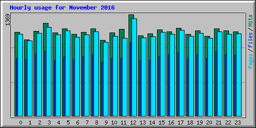 Hourly usage for November 2016